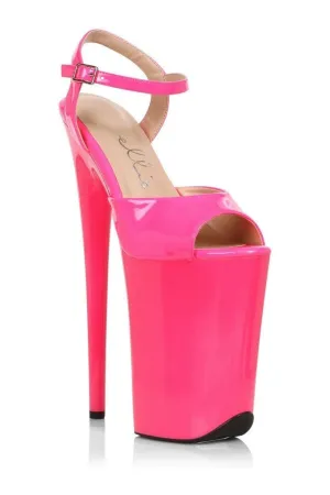 909-JULIET Sandal | Pink Faux Leather