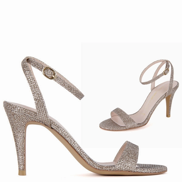 *MEGAN - gold glitter, 8cm size UK 2.5