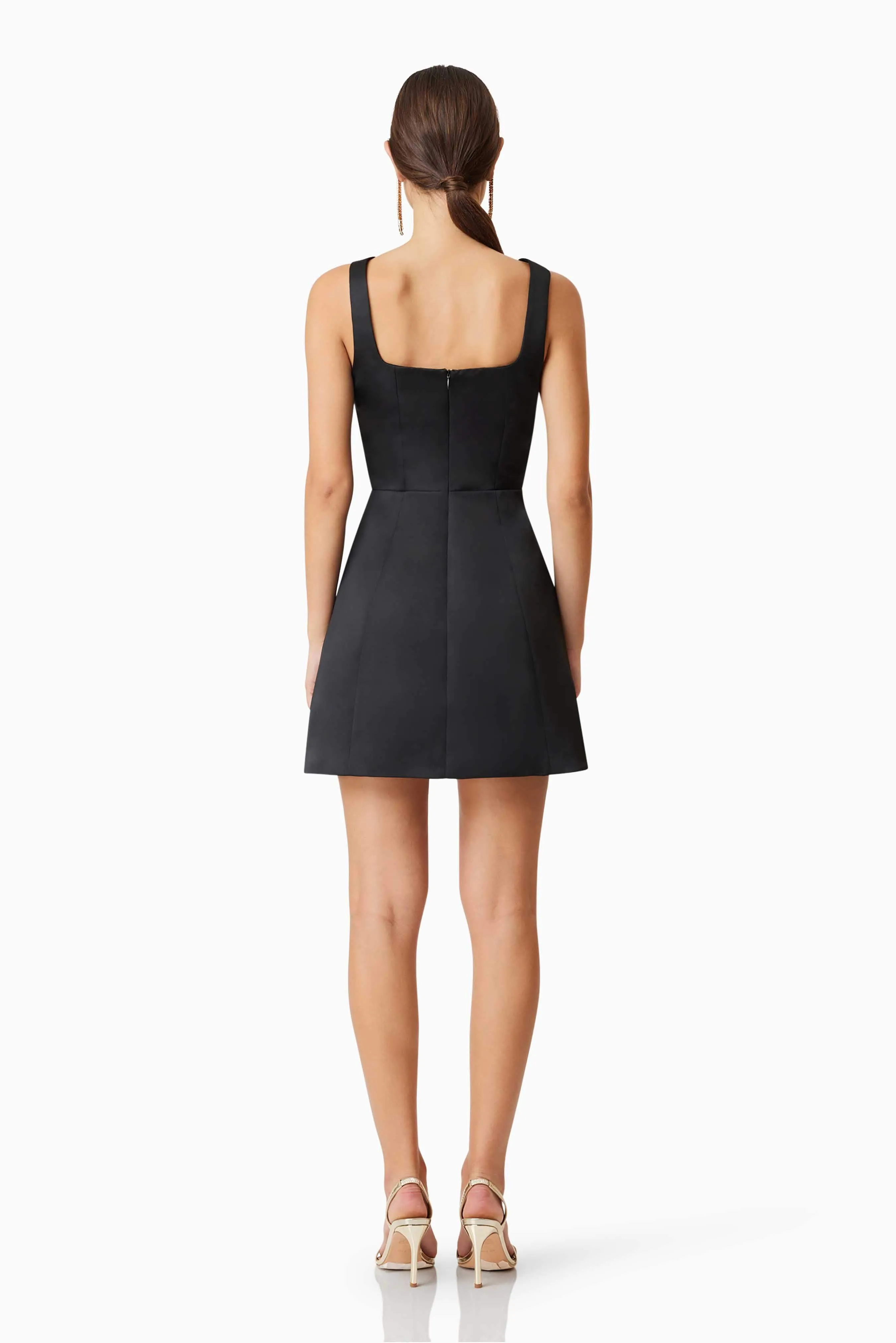 Amelie Mini Cocktail Dress In Black