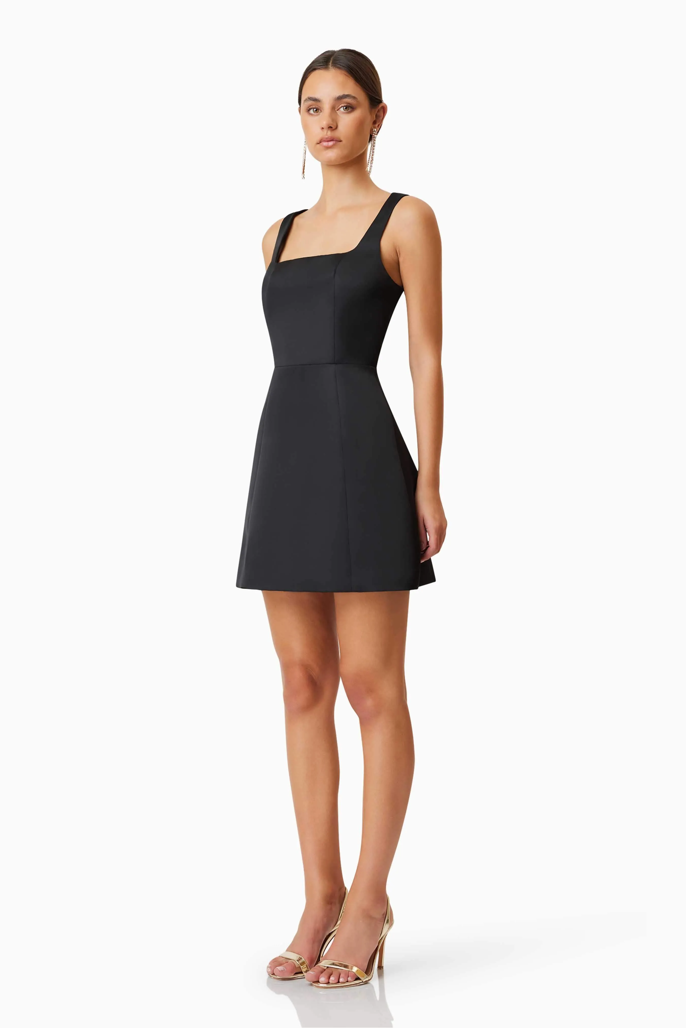 Amelie Mini Cocktail Dress In Black