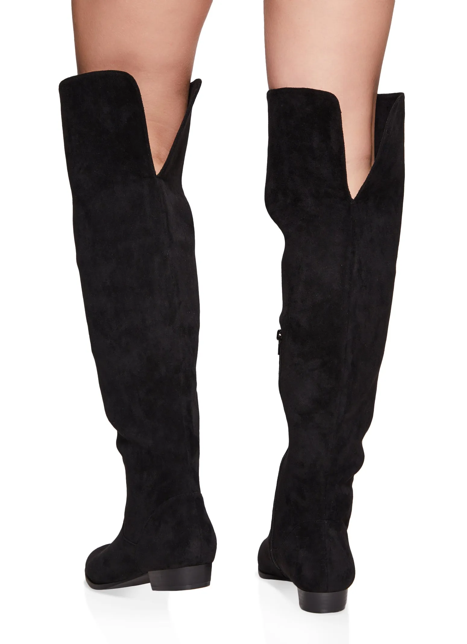 Back Slit Detail Over the Knee Boots