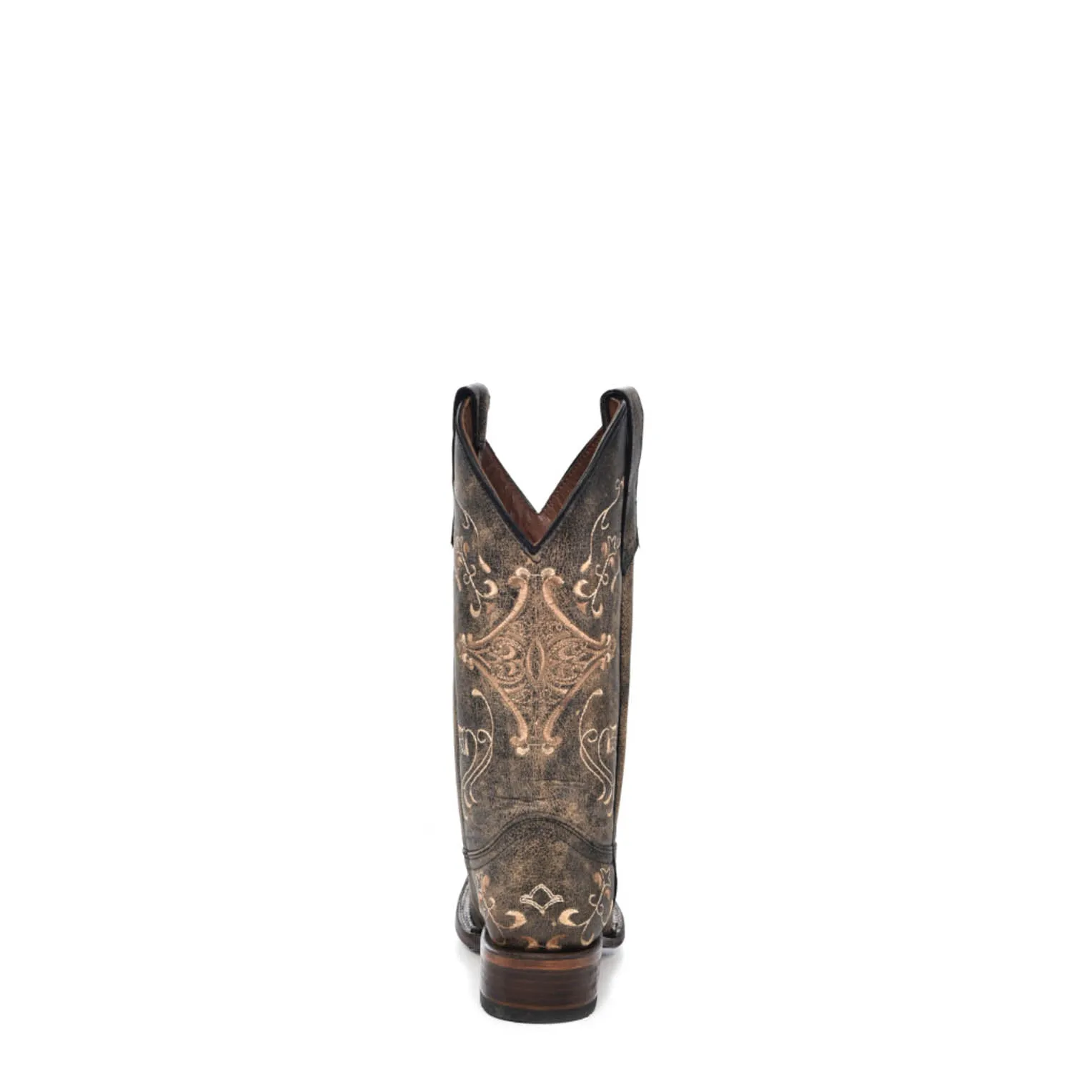Corral Ladies Embroidery Brown Cowhide Leather Cowgirl Boots