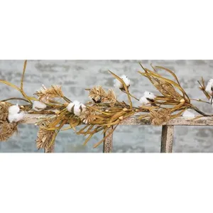 *Cotton & Fall Grass Garland 5ft