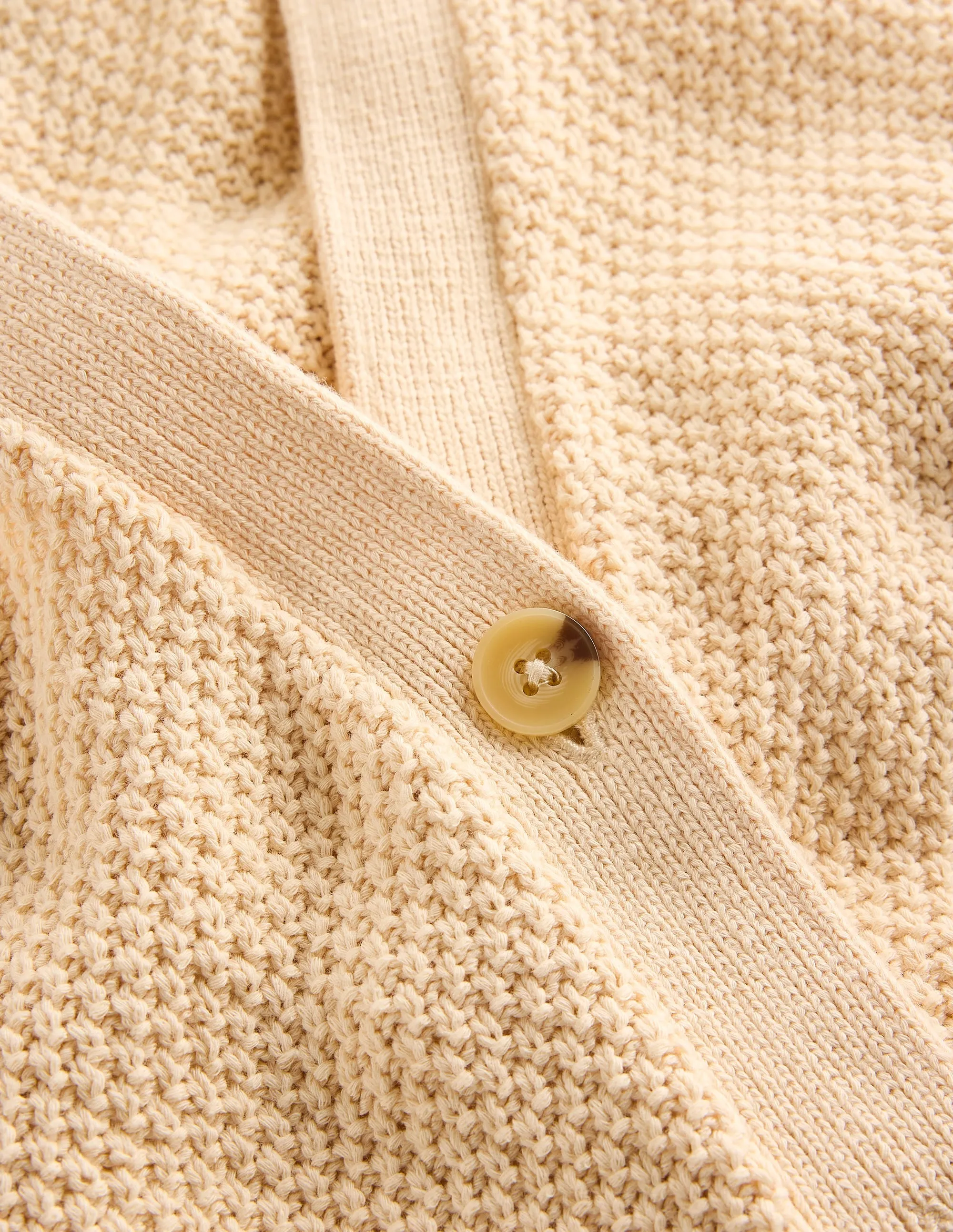 Cotton Sleeveless Cardigan-Warm Ivory