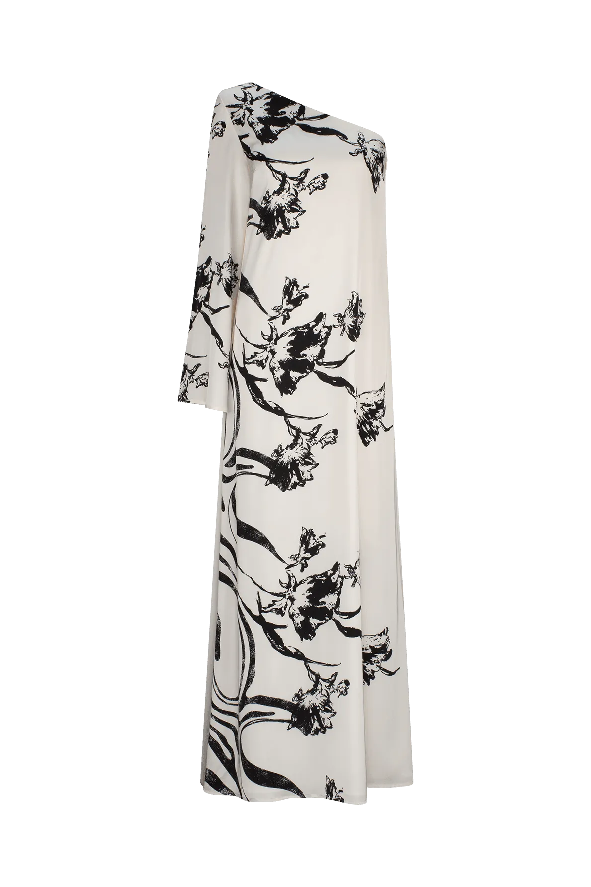 CURAAE Matilda One Shoulder Satin Maxi Dress