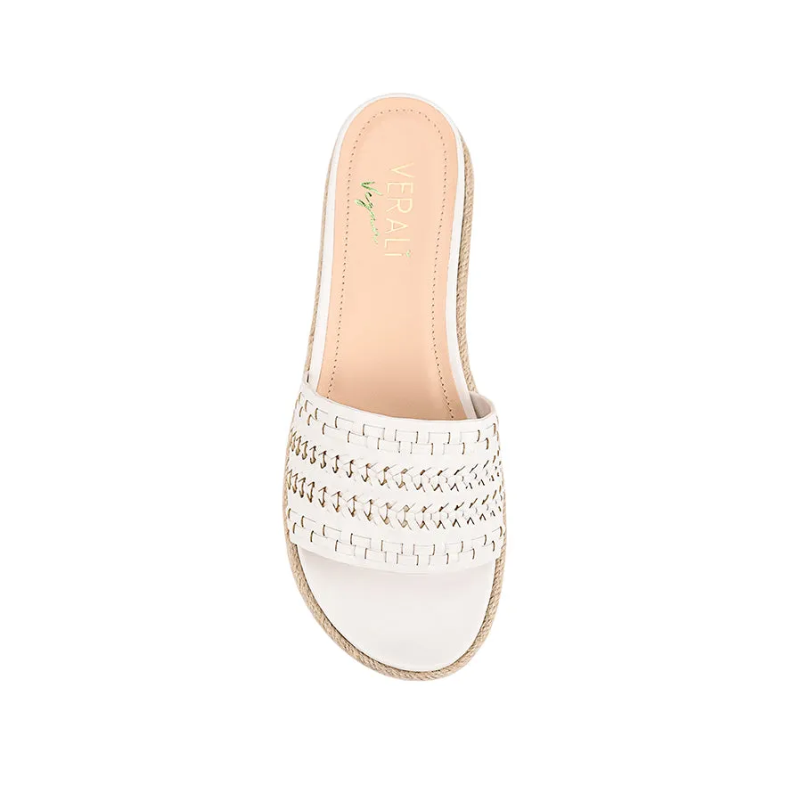 Denver Footbed Slides - White