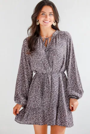 FINAL SALE - Iconic Beauty Plum Floral Mini Dress