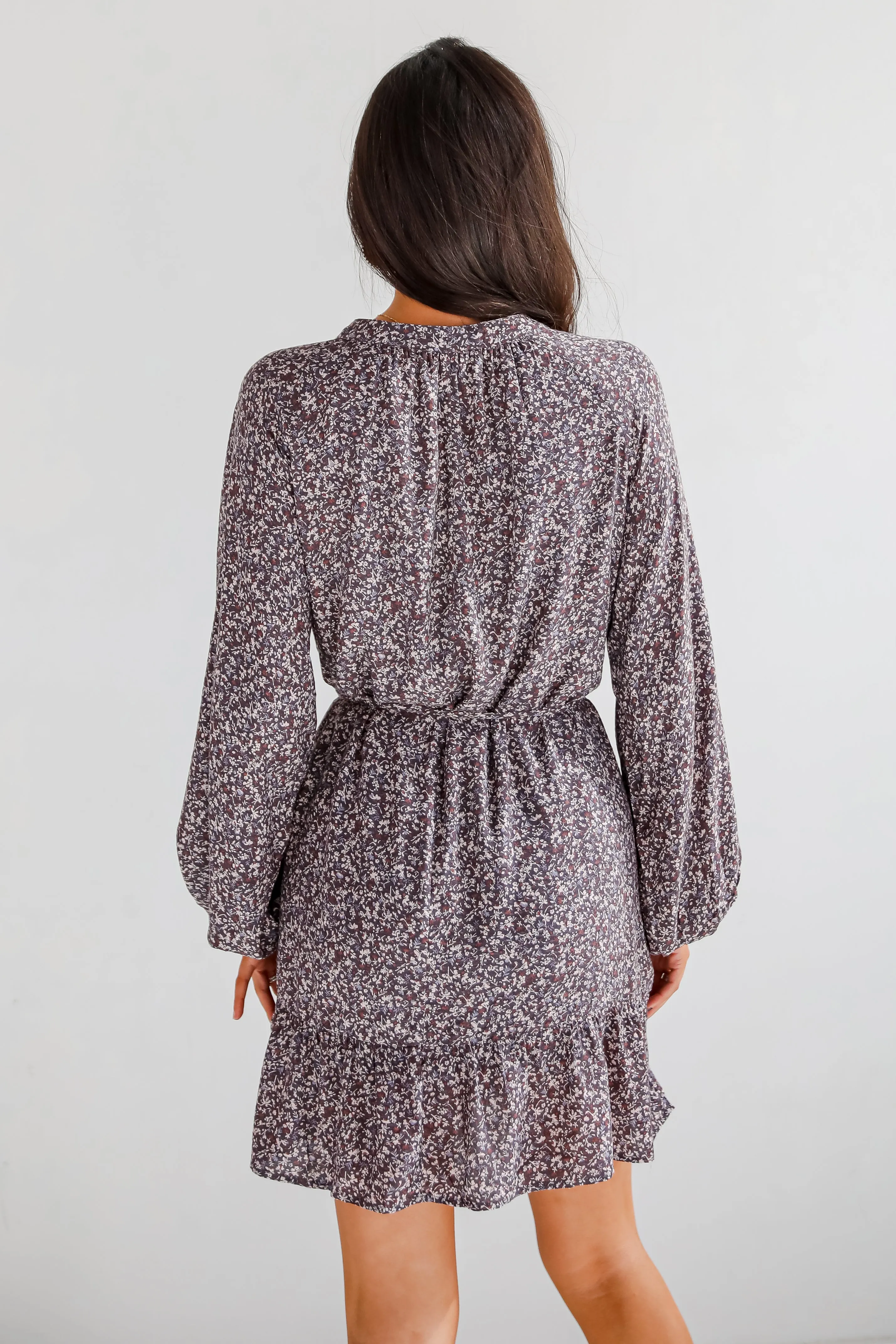 FINAL SALE - Iconic Beauty Plum Floral Mini Dress