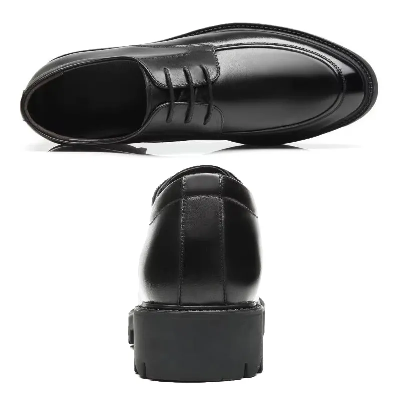 Genuine Leather Heels Men Dress Shoes