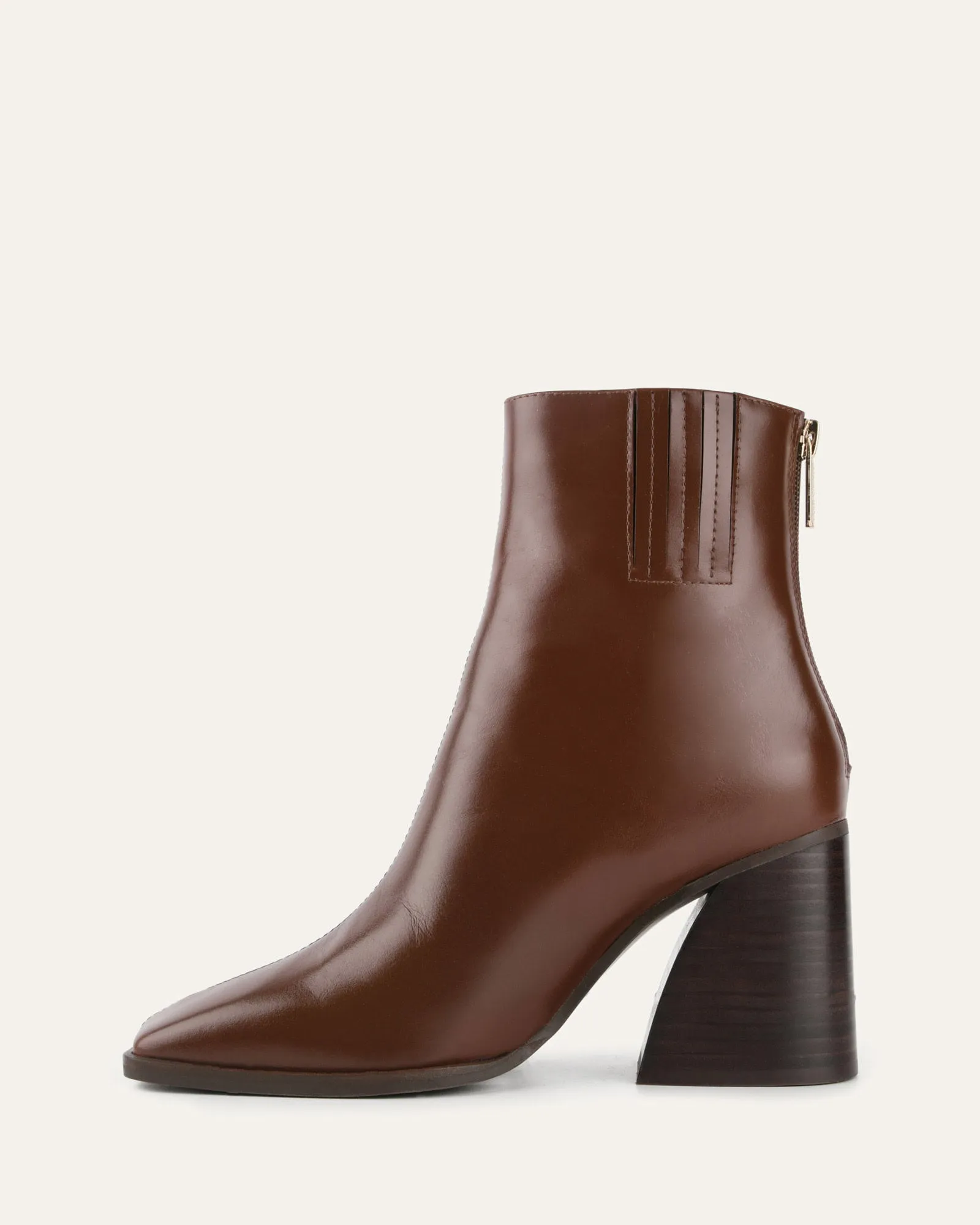 HATTIE HIGH ANKLE BOOTS CHESTNUT LEATHER