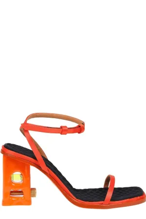 Heron Preston Bubble-Level Cut-Out Heeled Sandals