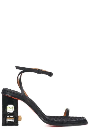 Heron Preston Bubble-Level Cut-Out Heeled Sandals