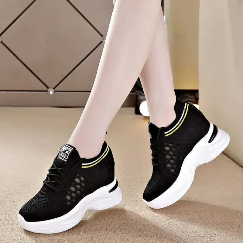 High Heels Breathable Elevator Shoes 8cm