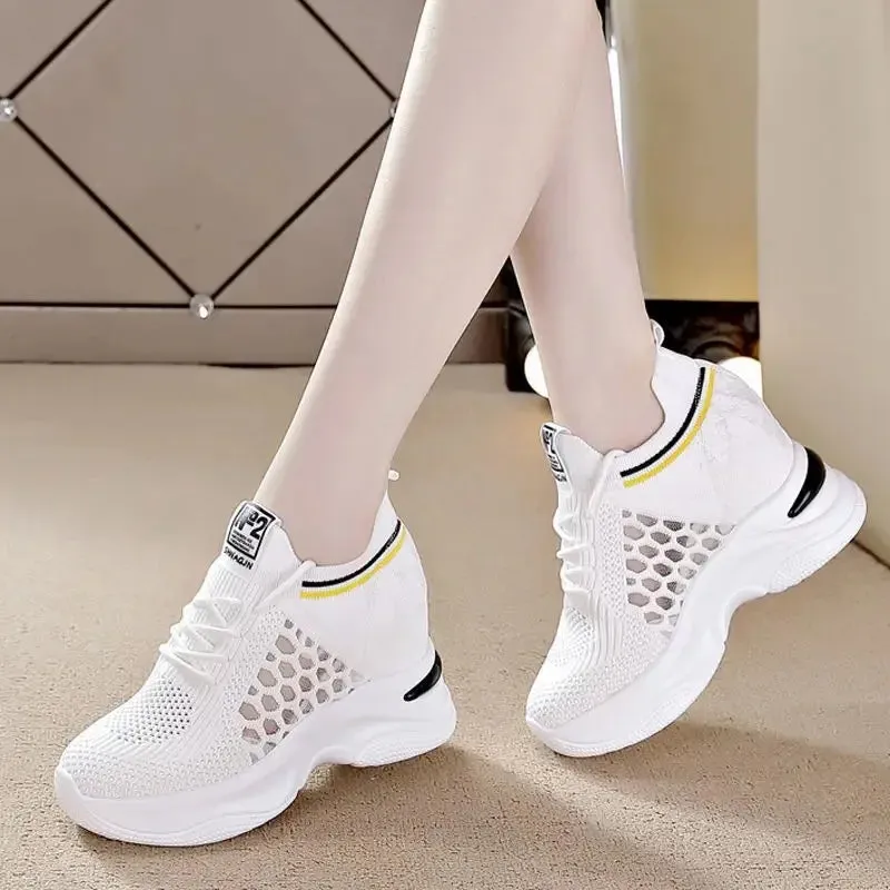 High Heels Breathable Elevator Shoes 8cm