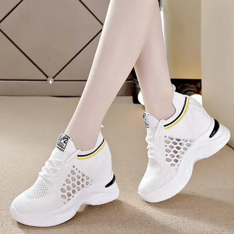 High Heels Breathable Elevator Shoes 8cm