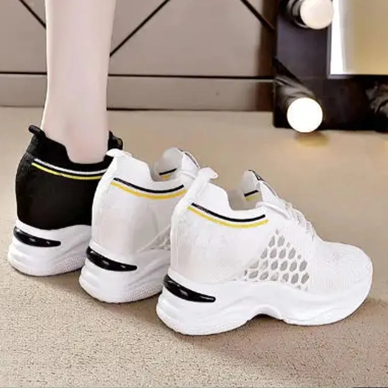 High Heels Breathable Elevator Shoes 8cm