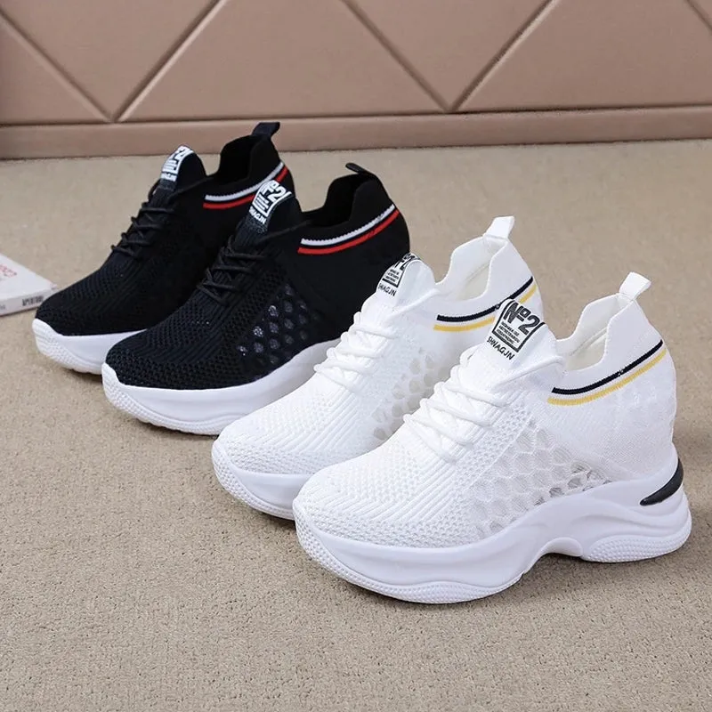 High Heels Breathable Elevator Shoes 8cm