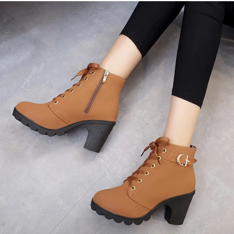 High Heels Thick Heel Short Boot 6cm