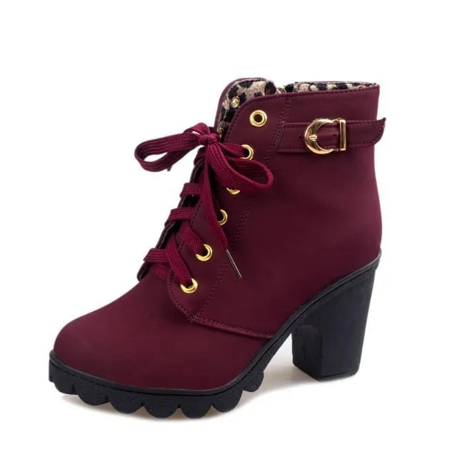 High Heels Thick Heel Short Boot 6cm