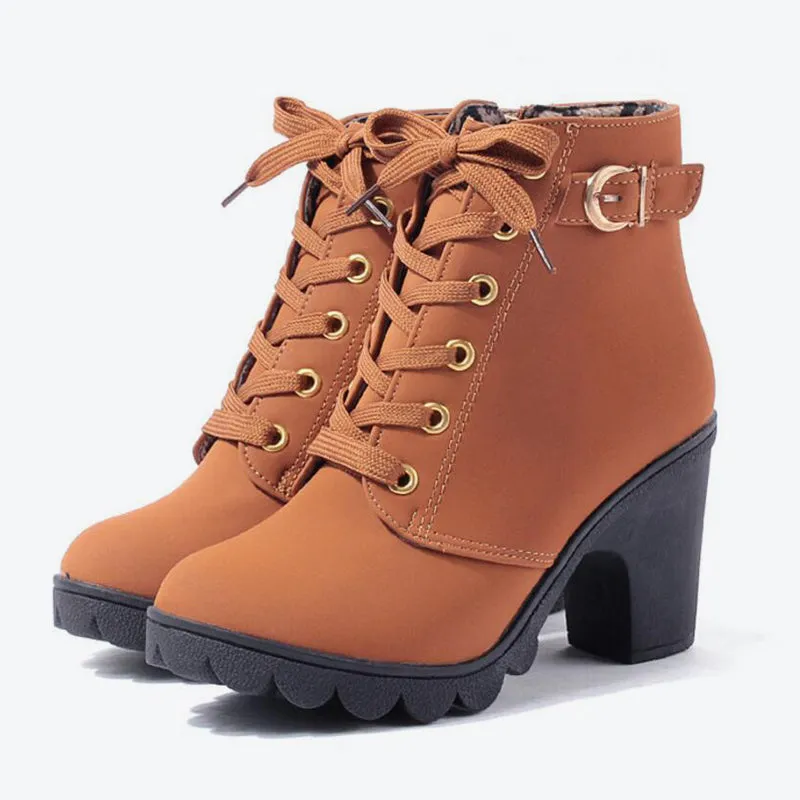 High Heels Thick Heel Short Boot 6cm