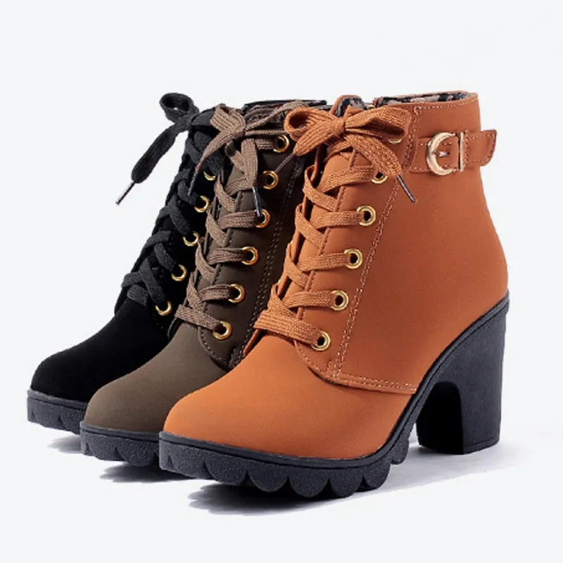 High Heels Thick Heel Short Boot 6cm