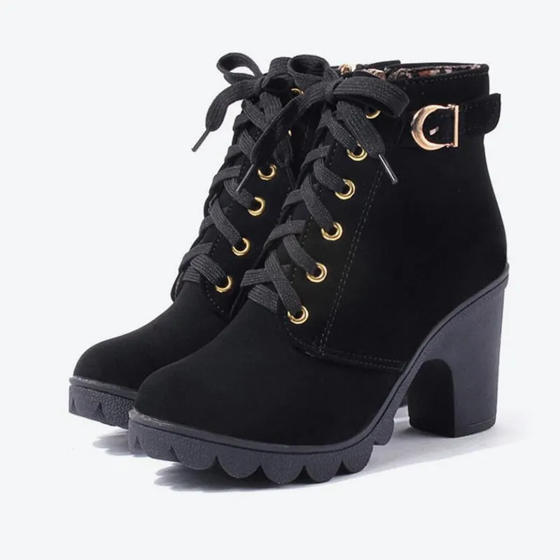 High Heels Thick Heel Short Boot 6cm