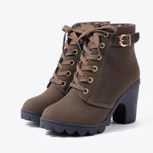 High Heels Thick Heel Short Boot 6cm