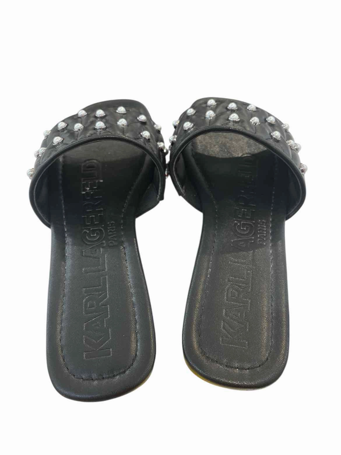 Karl Lagerfeld Black and white Size 8 Sandals