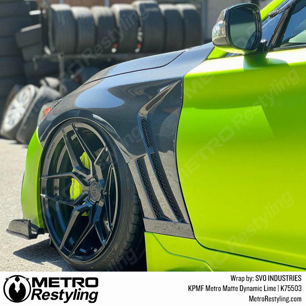 KPMF K75500 Metro Matte Dynamic Lime Vinyl Wrap | K75503