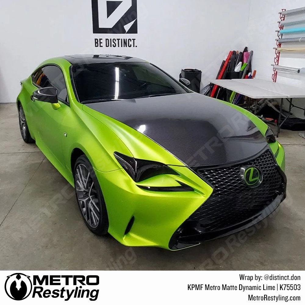 KPMF K75500 Metro Matte Dynamic Lime Vinyl Wrap | K75503