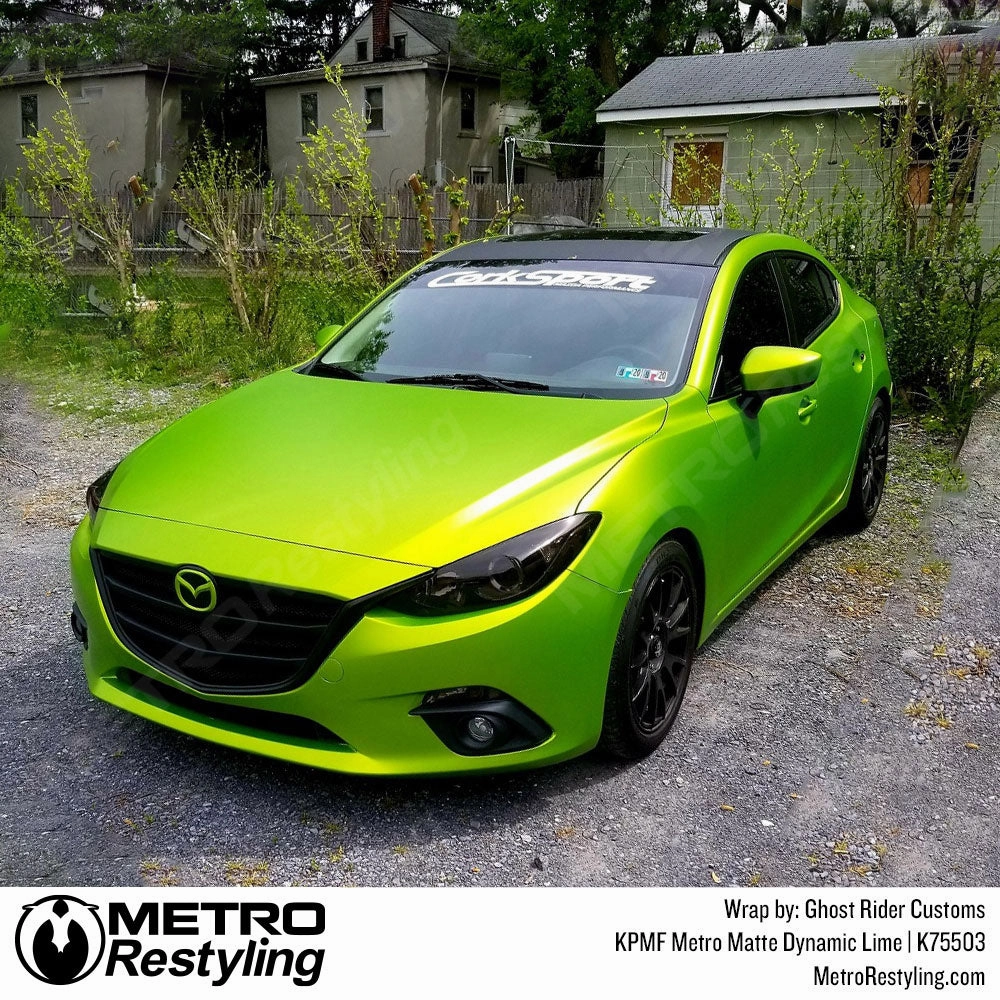 KPMF K75500 Metro Matte Dynamic Lime Vinyl Wrap | K75503