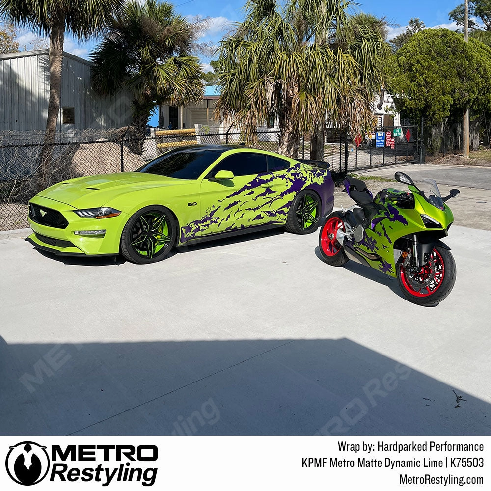 KPMF K75500 Metro Matte Dynamic Lime Vinyl Wrap | K75503