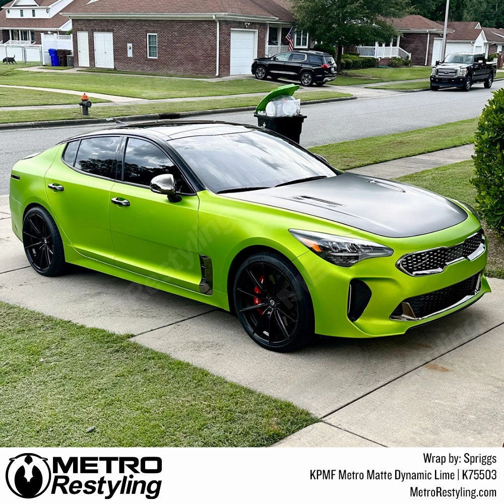 KPMF K75500 Metro Matte Dynamic Lime Vinyl Wrap | K75503