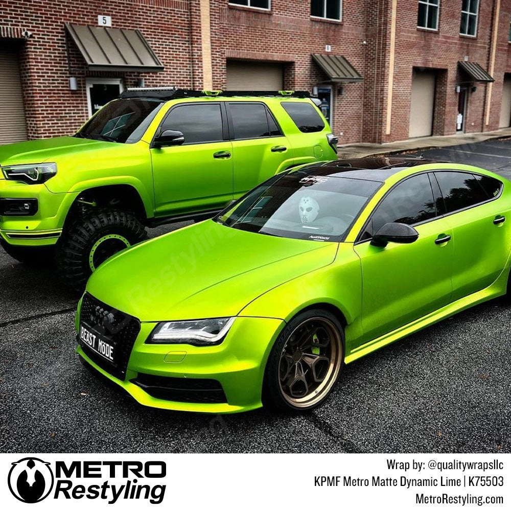 KPMF K75500 Metro Matte Dynamic Lime Vinyl Wrap | K75503