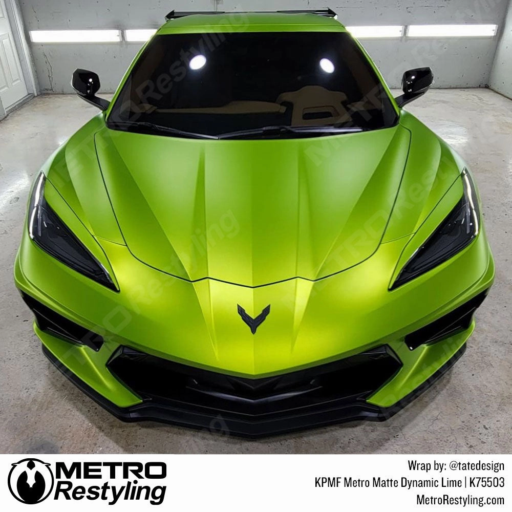 KPMF K75500 Metro Matte Dynamic Lime Vinyl Wrap | K75503