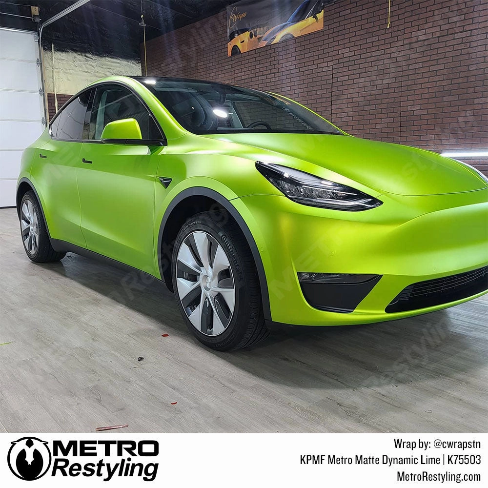 KPMF K75500 Metro Matte Dynamic Lime Vinyl Wrap | K75503