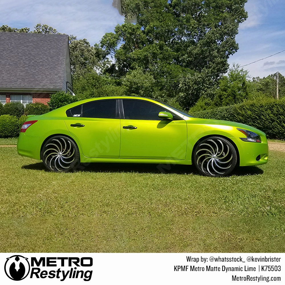 KPMF K75500 Metro Matte Dynamic Lime Vinyl Wrap | K75503