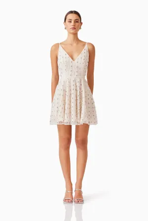 Kristina Party Mini Dress in White