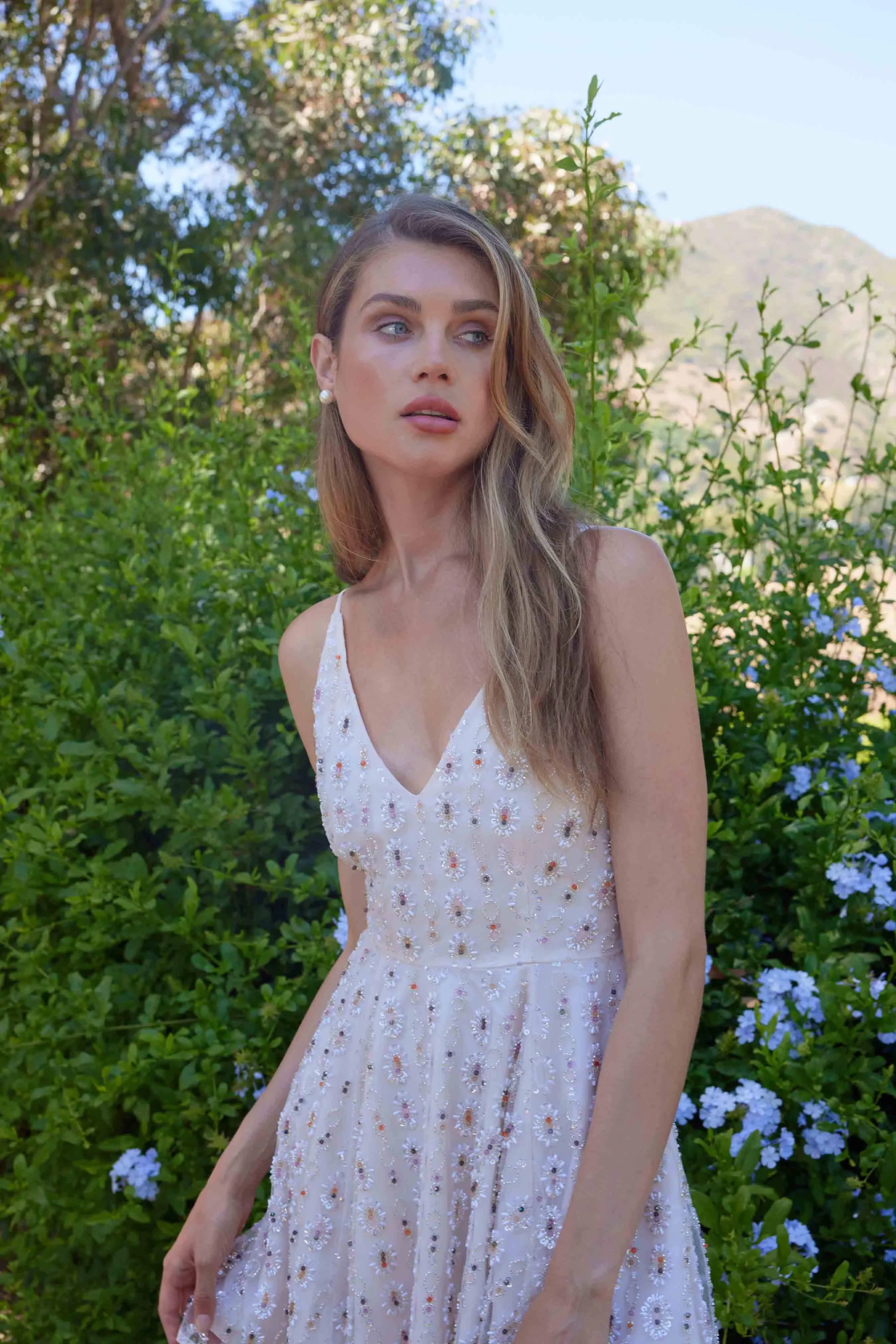 Kristina Party Mini Dress in White