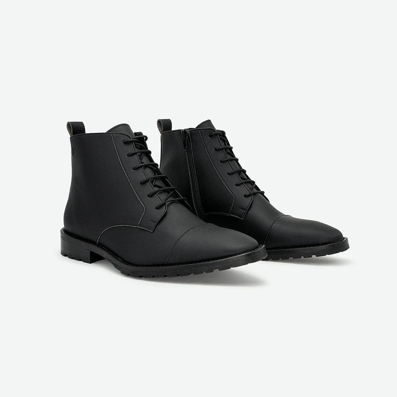Lincoln Men's Vegan Leather Ankle Boots | Black