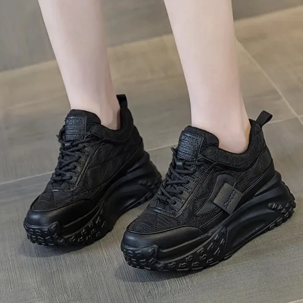 Luxury Silver Increases Height Sneakers Women Shoes