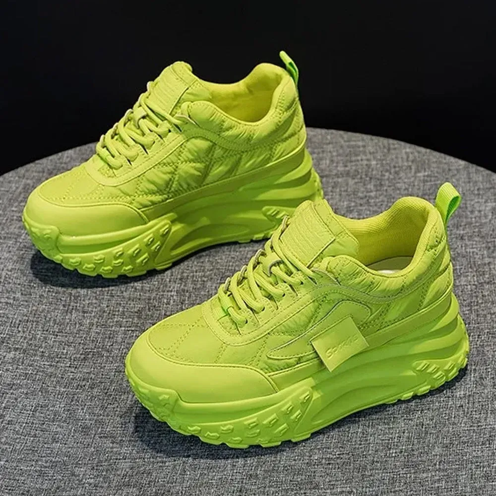 Luxury Silver Increases Height Sneakers Women Shoes