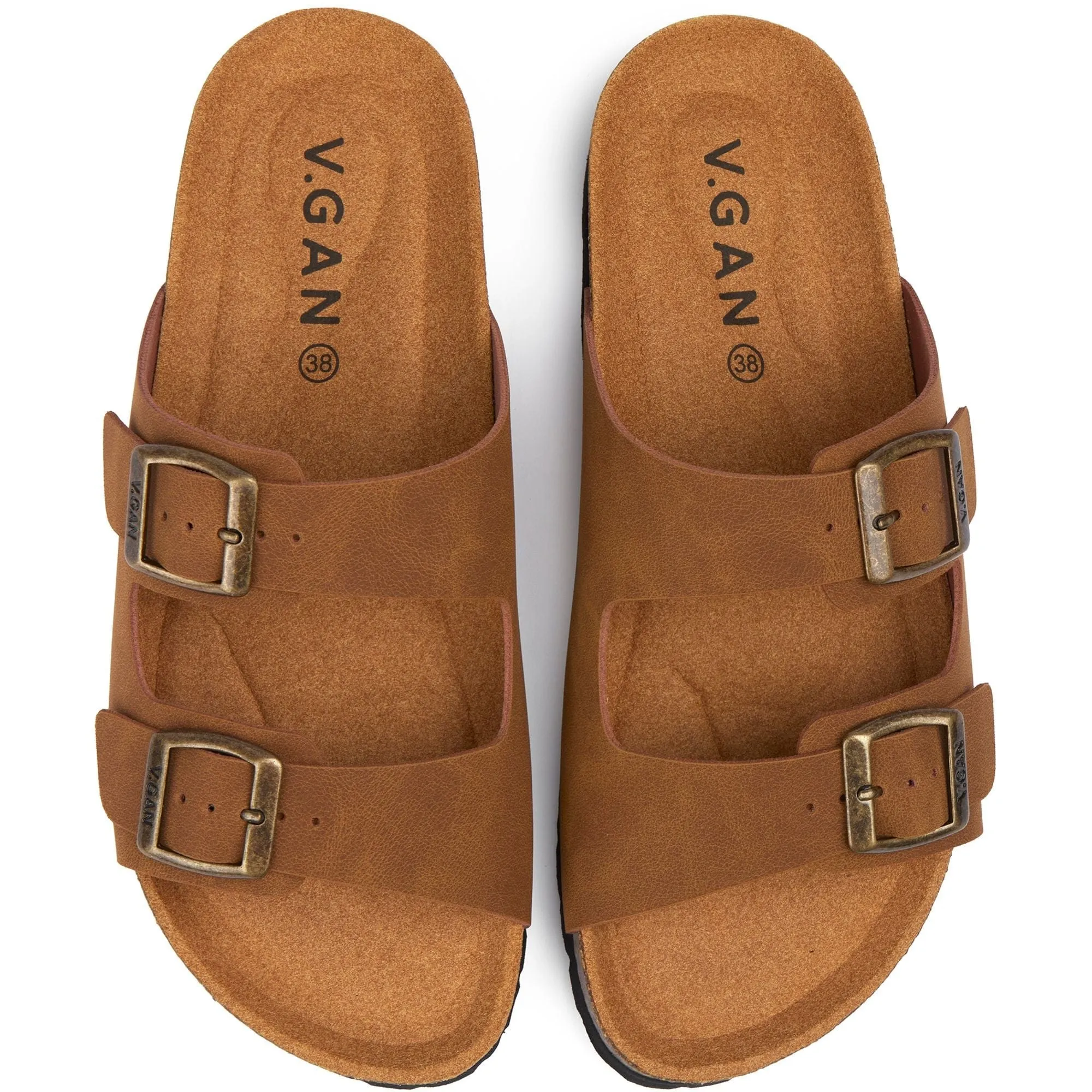 Mango Women's Vegan Comfort Footbed Sandals | Tan