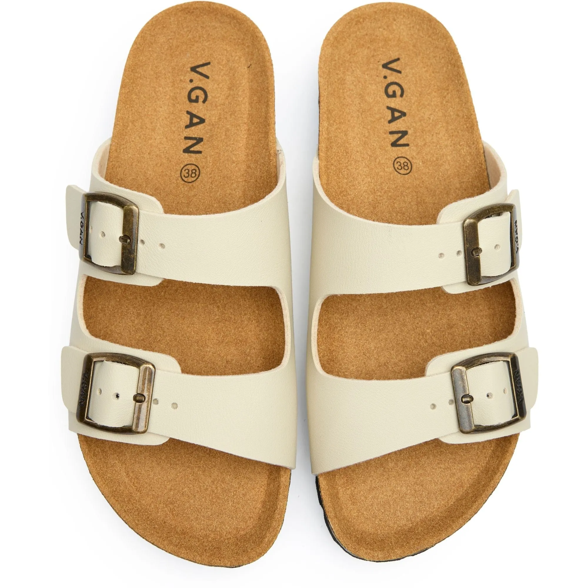 Mango Women's Vegan Footbed Sandals | Cream