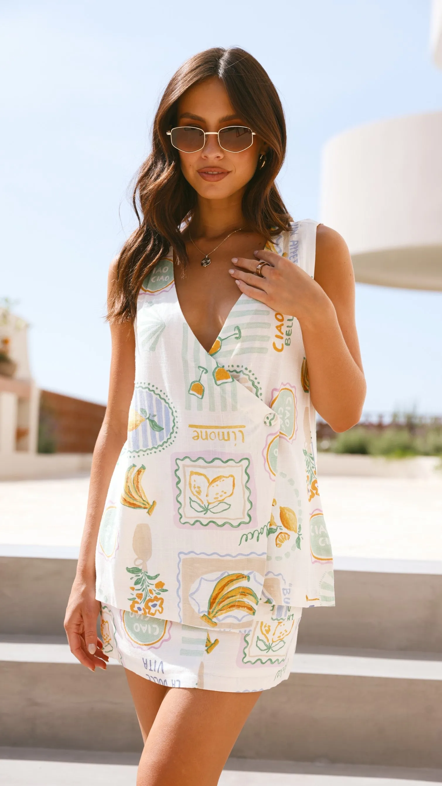 Marina Mini Skirt - Dolce Vita Print