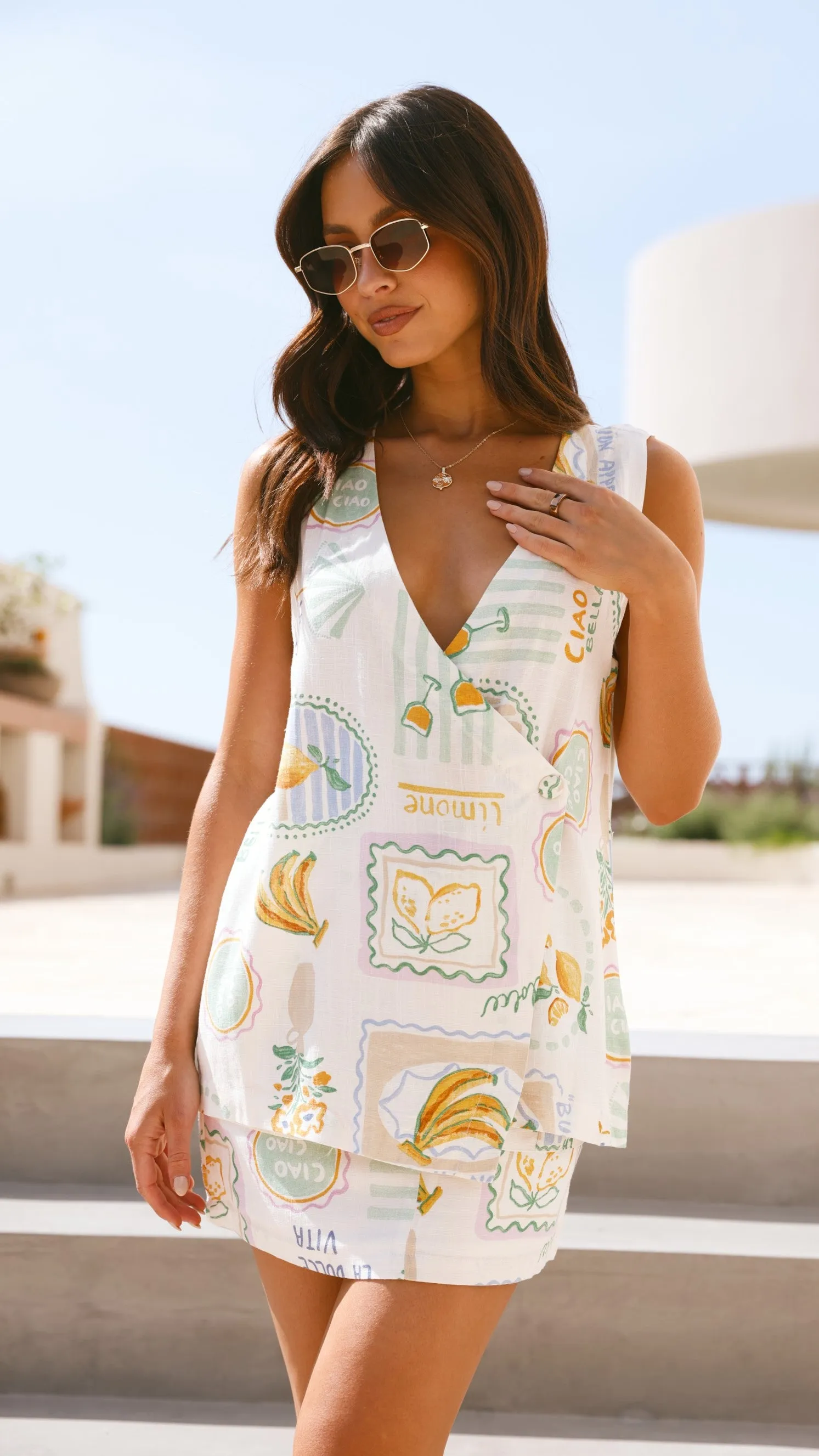 Marina Mini Skirt - Dolce Vita Print