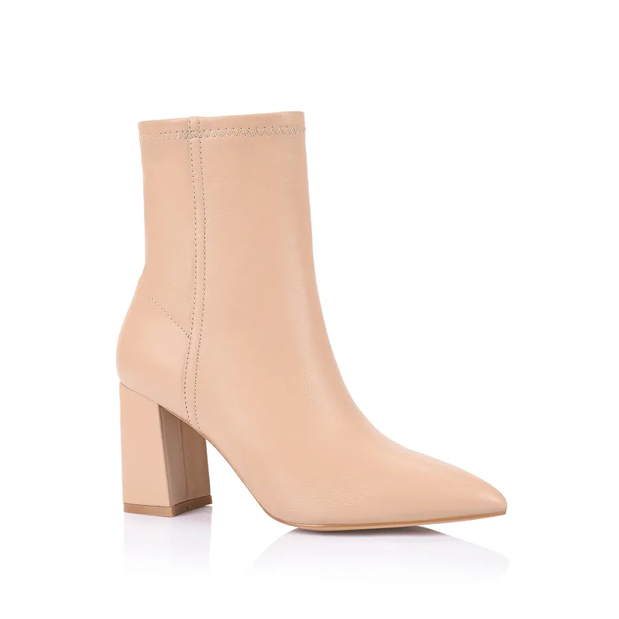 Max Stretch Ankle Boots - Beige Stretch