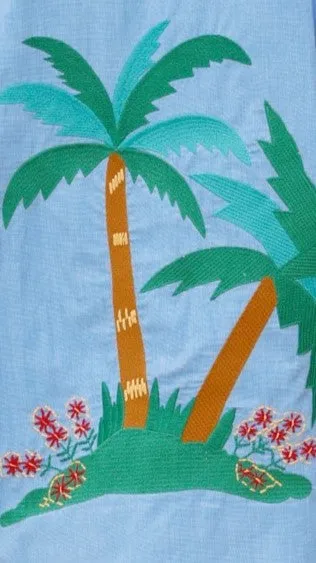 Palm Button Up Shirt - Blue