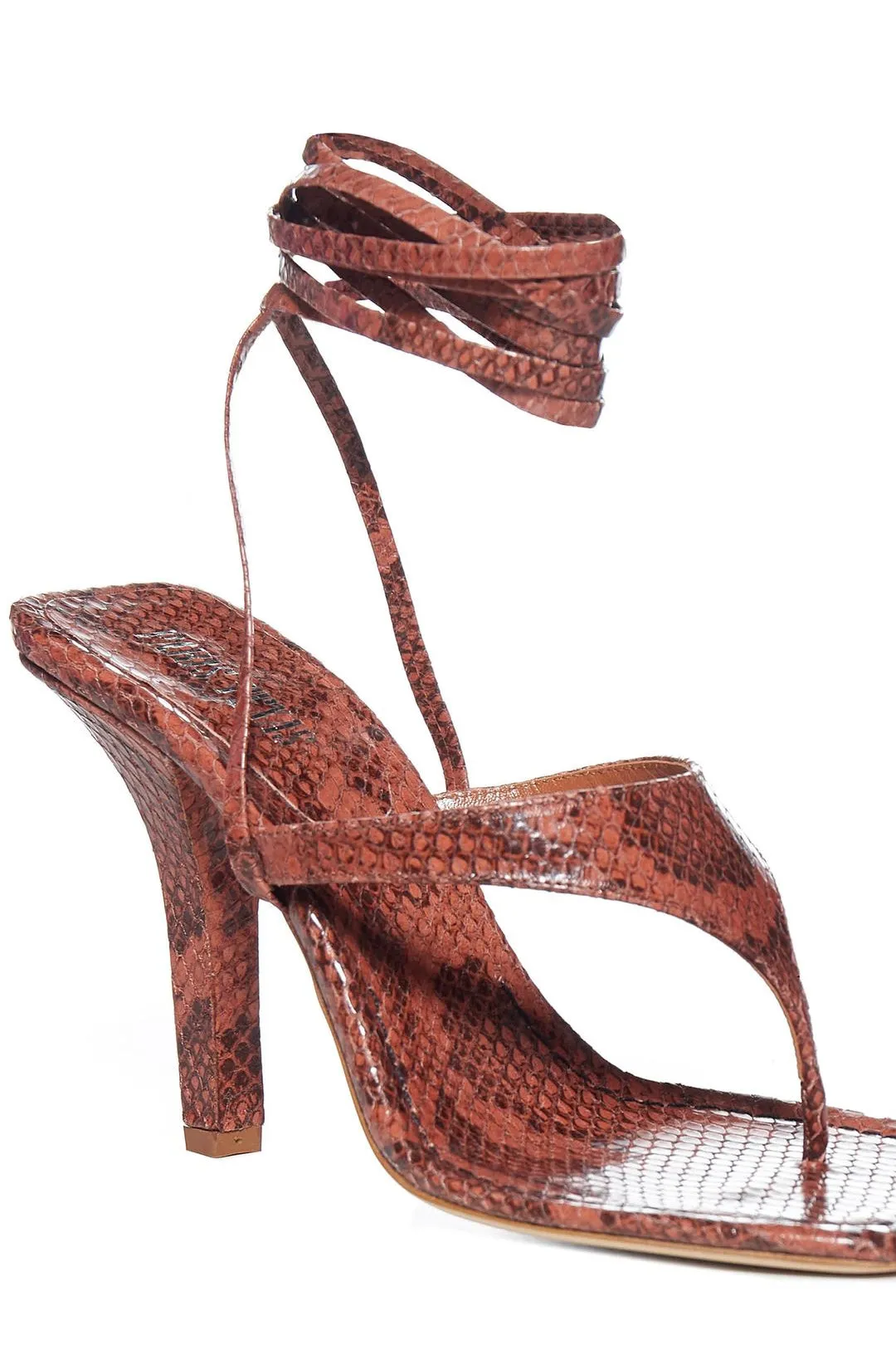 Paris Texas Iris Squared-Toe Strappy Heeled Sandals