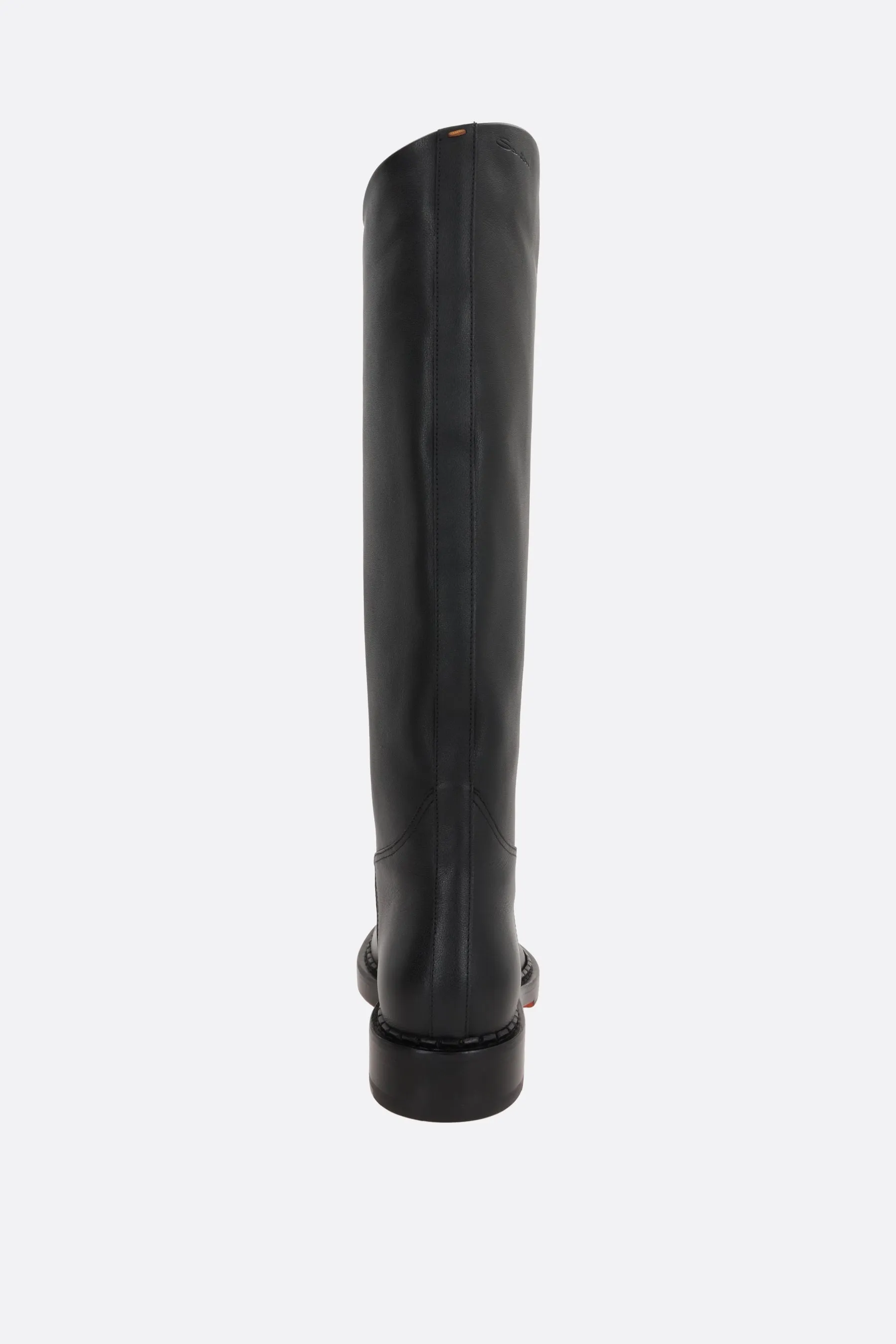 smooth leather boots